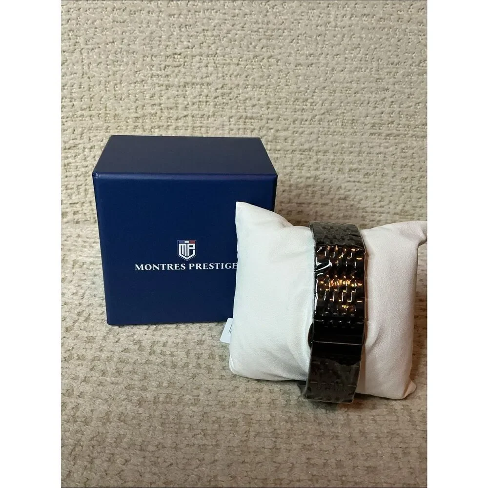 Invicta Black and Silver Men’s Crystal Accent Watch 0243